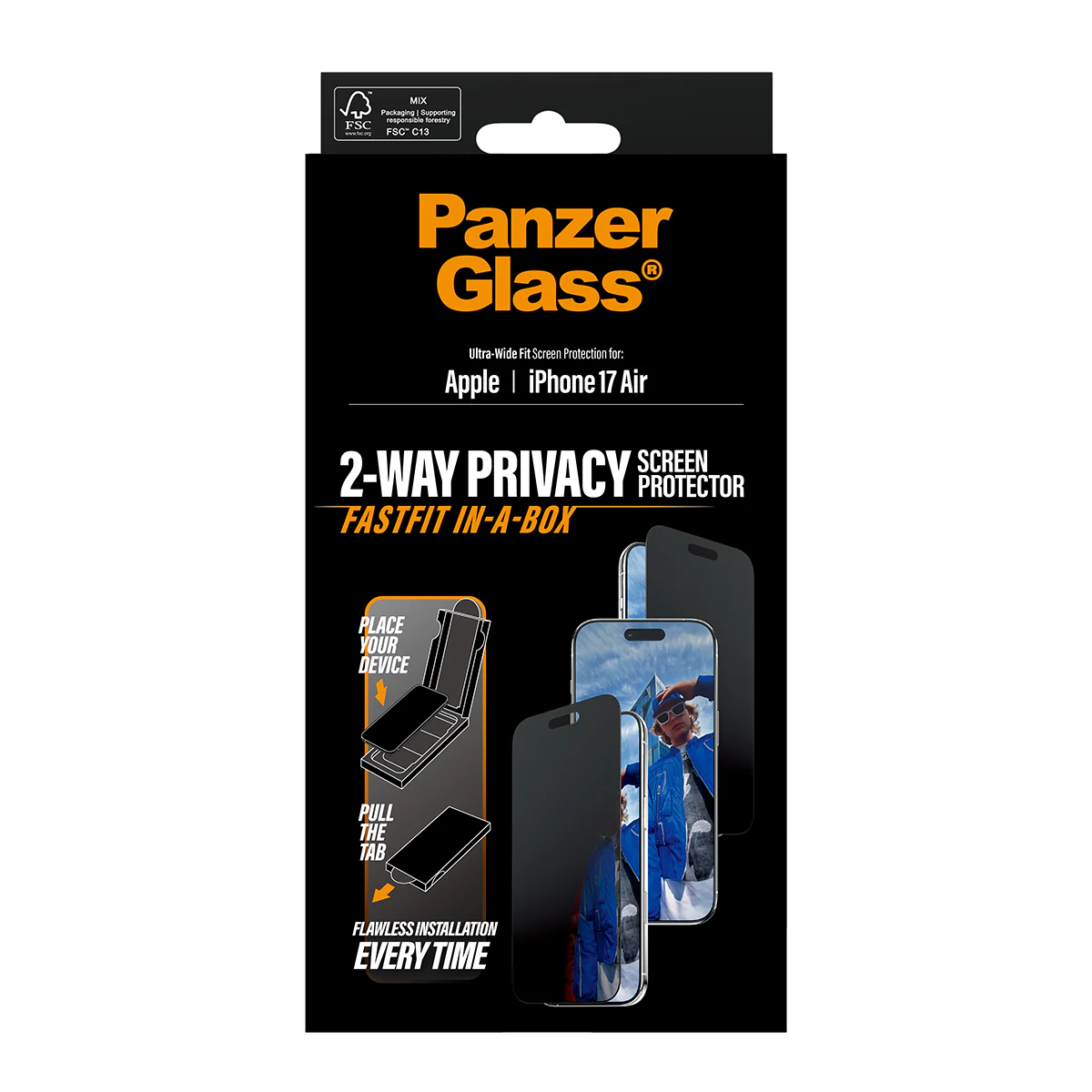 PanzerGlass UWF Glass for iPhone Air (Privacy) - Image 3