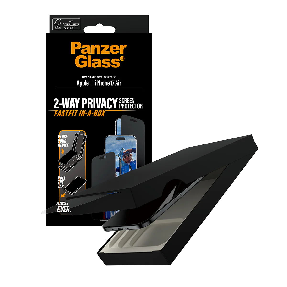 PanzerGlass UWF Glass for iPhone Air (Privacy) - Image 6