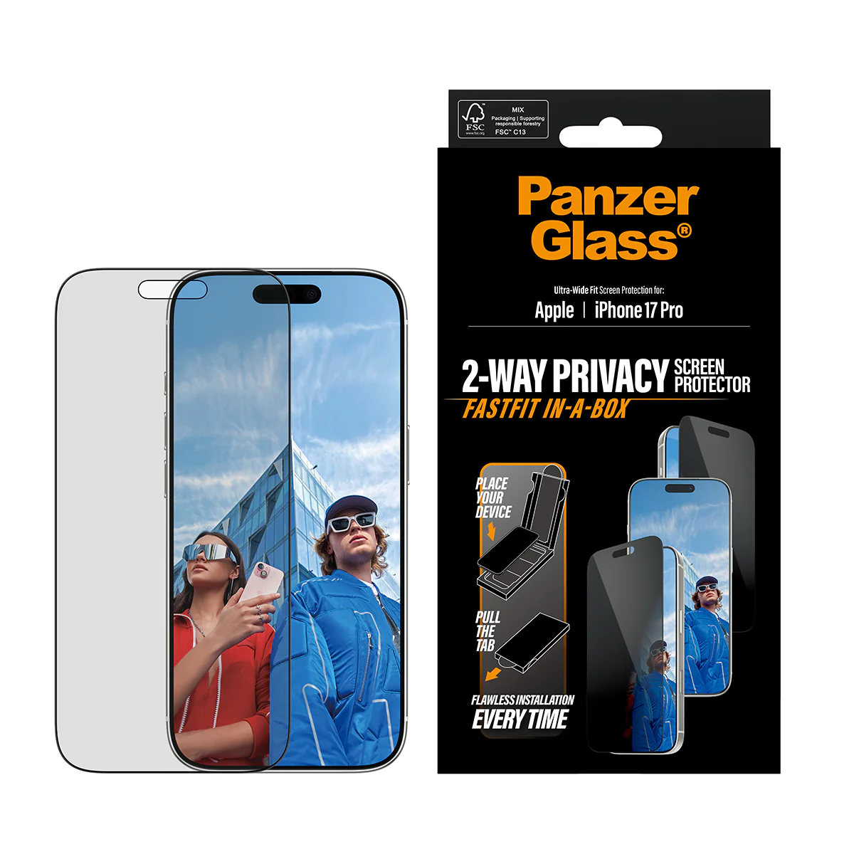 PanzerGlass UWF Glass for iPhone 17 Pro (Privacy) - Image 2