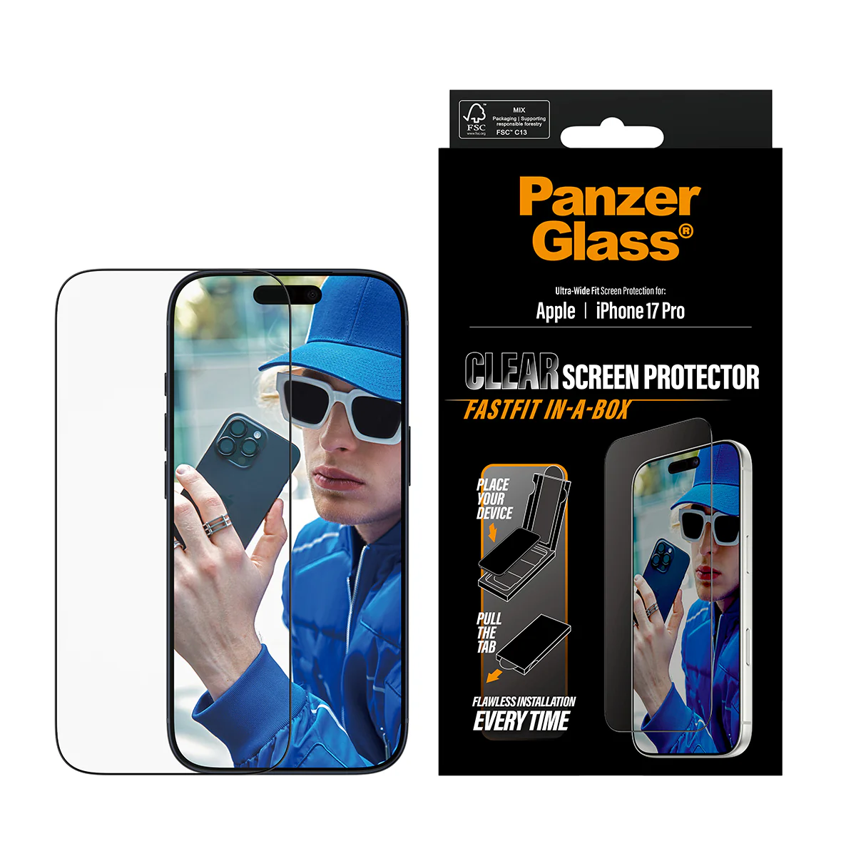 PanzerGlass UWF Glass for iPhone 17 Pro (Clear) - Image 2