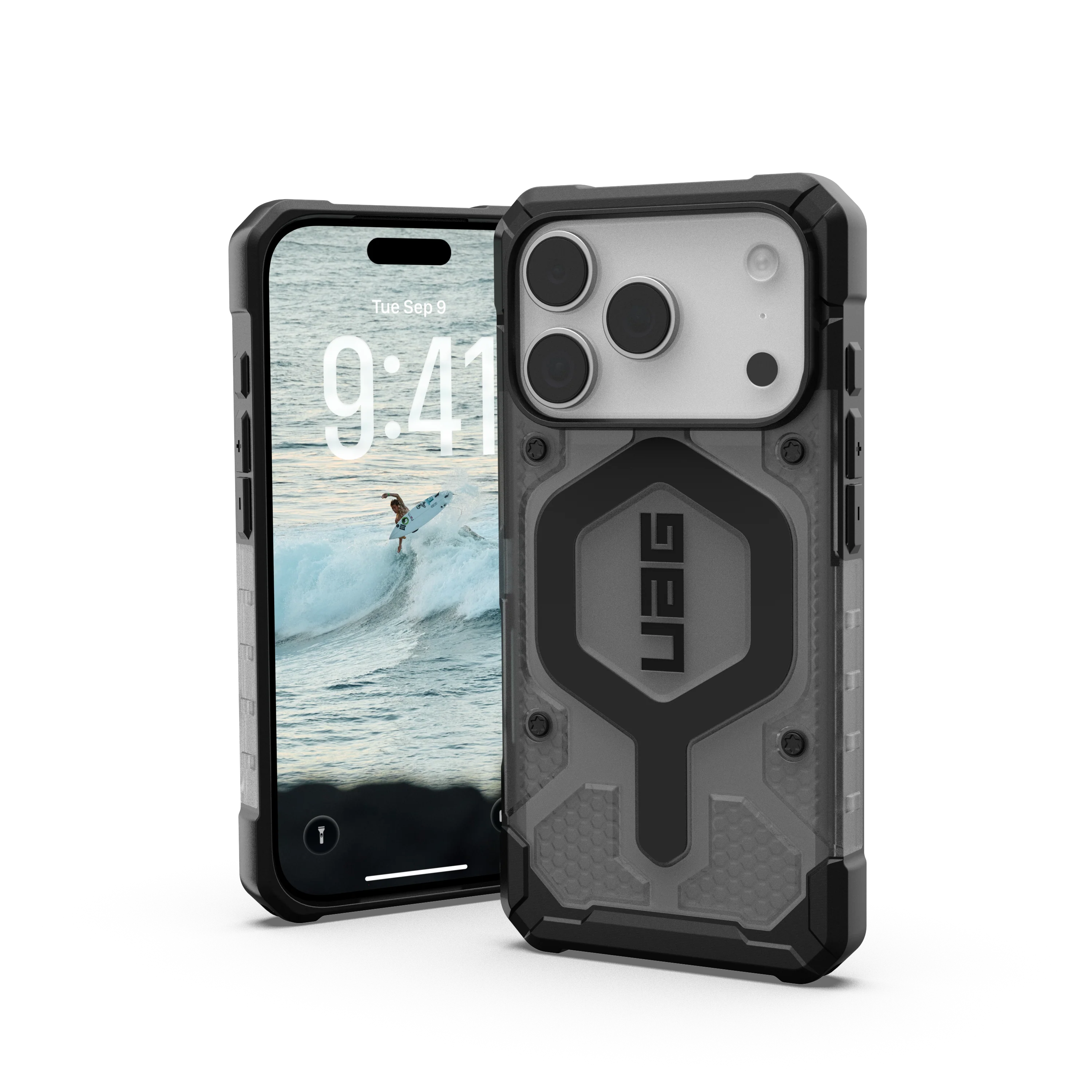 UAG iPhone 17 Pro Pathfinder Clear MagSafe - Ash/Black - Image 15