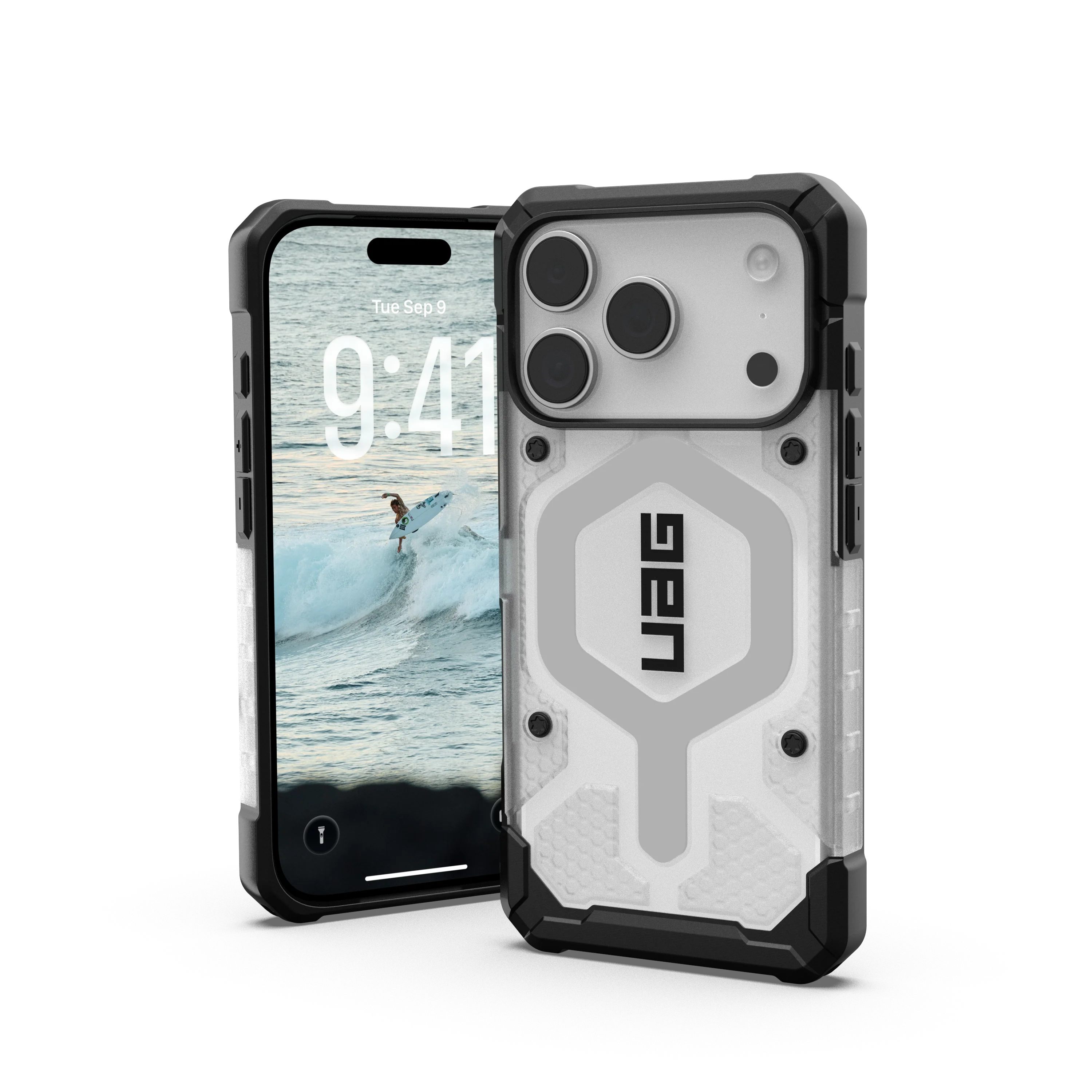 UAG iPhone 17 Pro Pathfinder Clear MagSafe - Ice/Silver - Image 15
