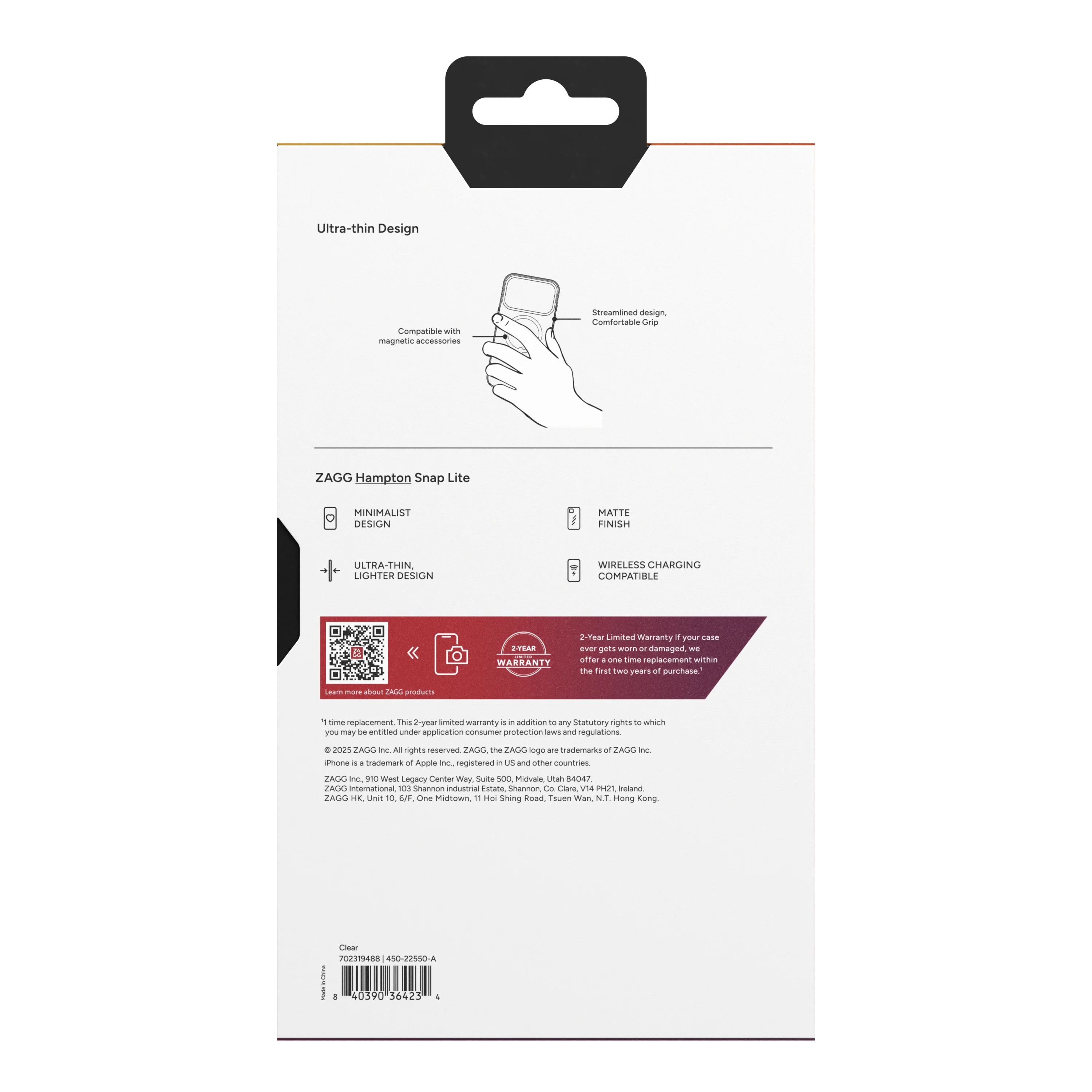 ZAGG-Cases-Essential Hampton Snap Lite iPhone Air - Clear - Image 15