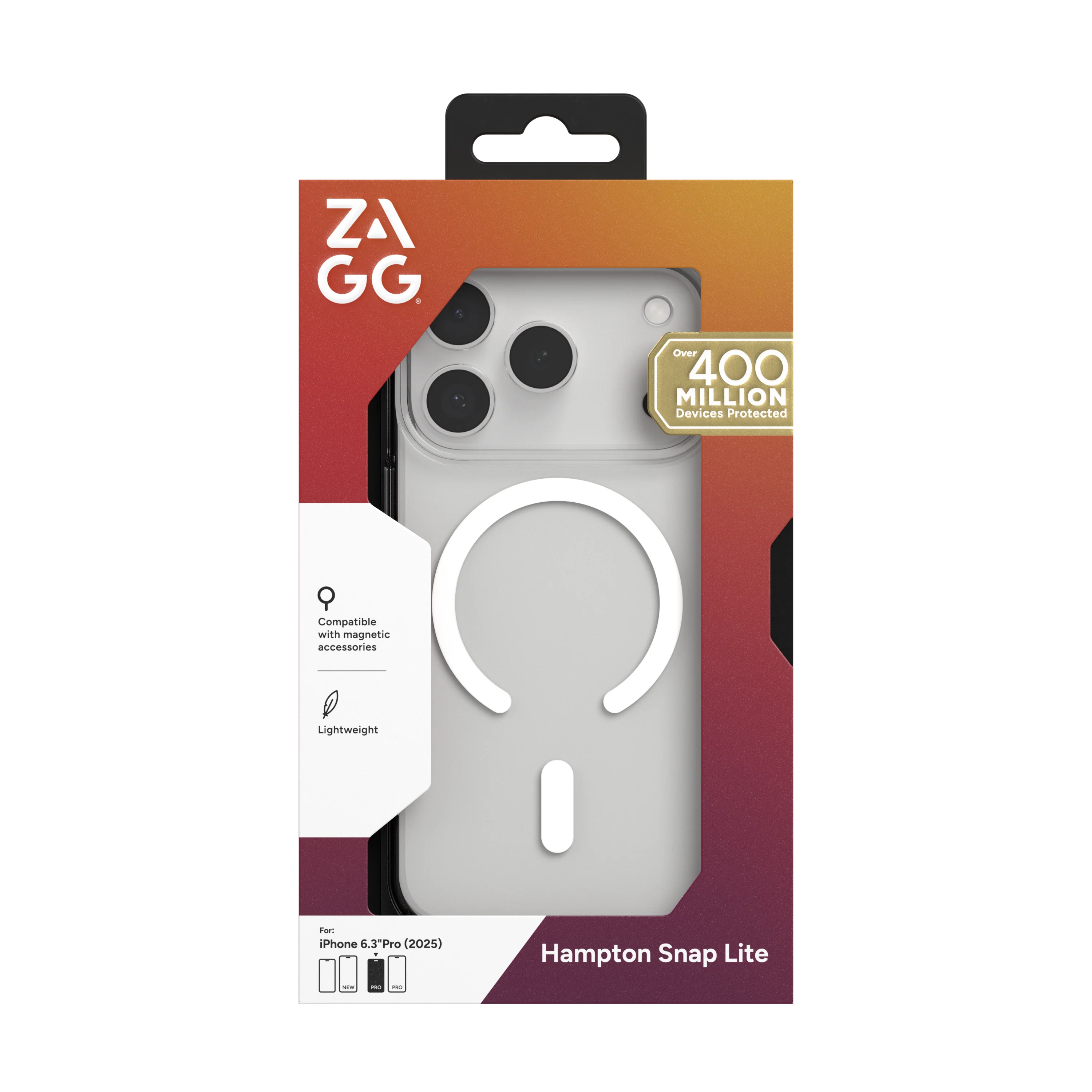 ZAGG-Cases-Essential Hampton Snap Lite iPhone 17 Pro - Clear - Image 17